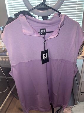 FootJoy Purple Lavender Sleeveless Golf Polo